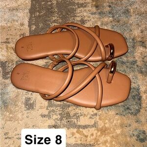 Time and Tru Tan Strappy Sandals